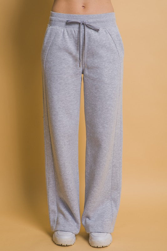 Gray Carsini Wide Leg Sweatpants