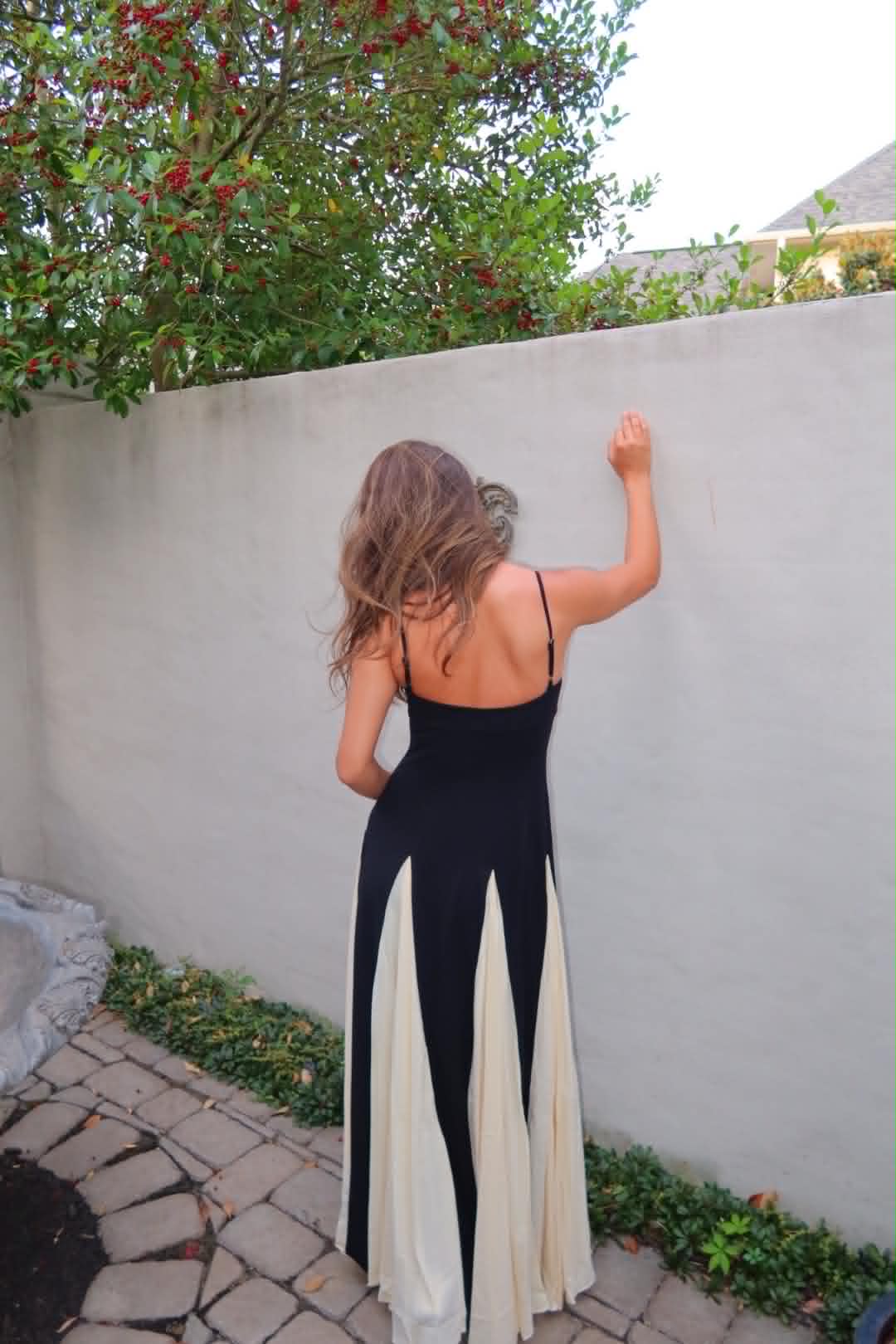 Monaco Dress In Black and Cream by Strawberry Paris