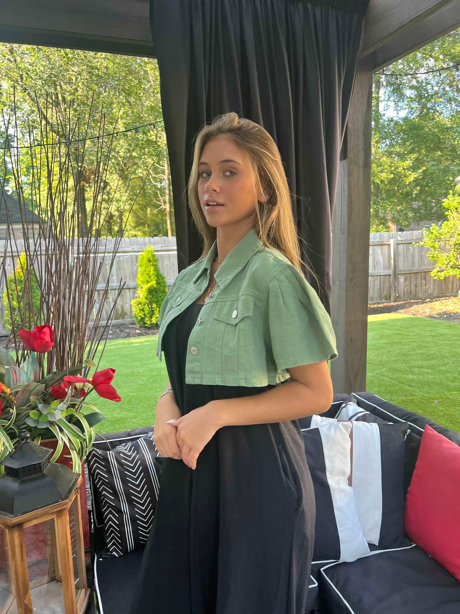 Back in My Vibe Jean Cropped Jacket - Shop Shea Rock