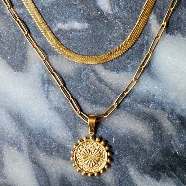 Double Chain Initial Necklace - Shop Shea Rock