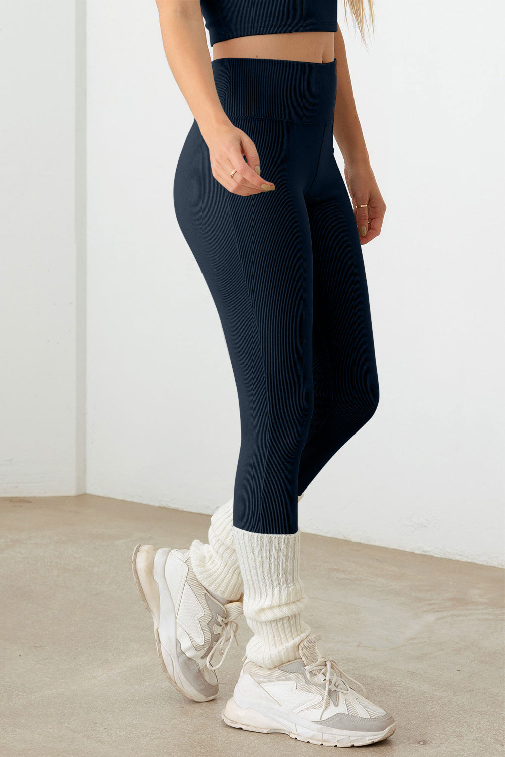 Navy Caro Contrast Athleisure Set