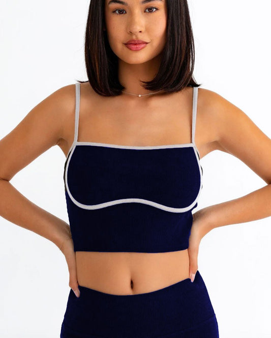 Navy Caro Contrast Athleisure Set