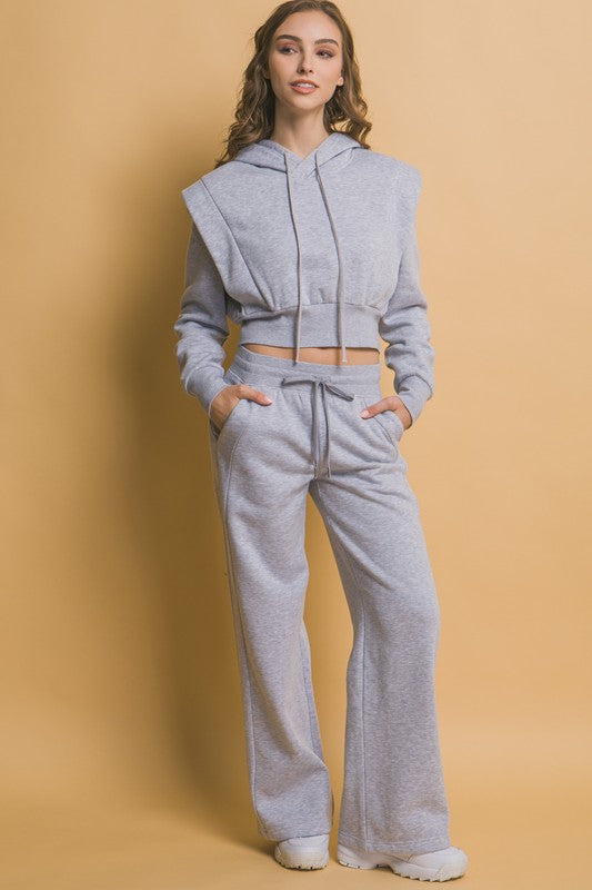 Gray Carsini Wide Leg Sweatpants