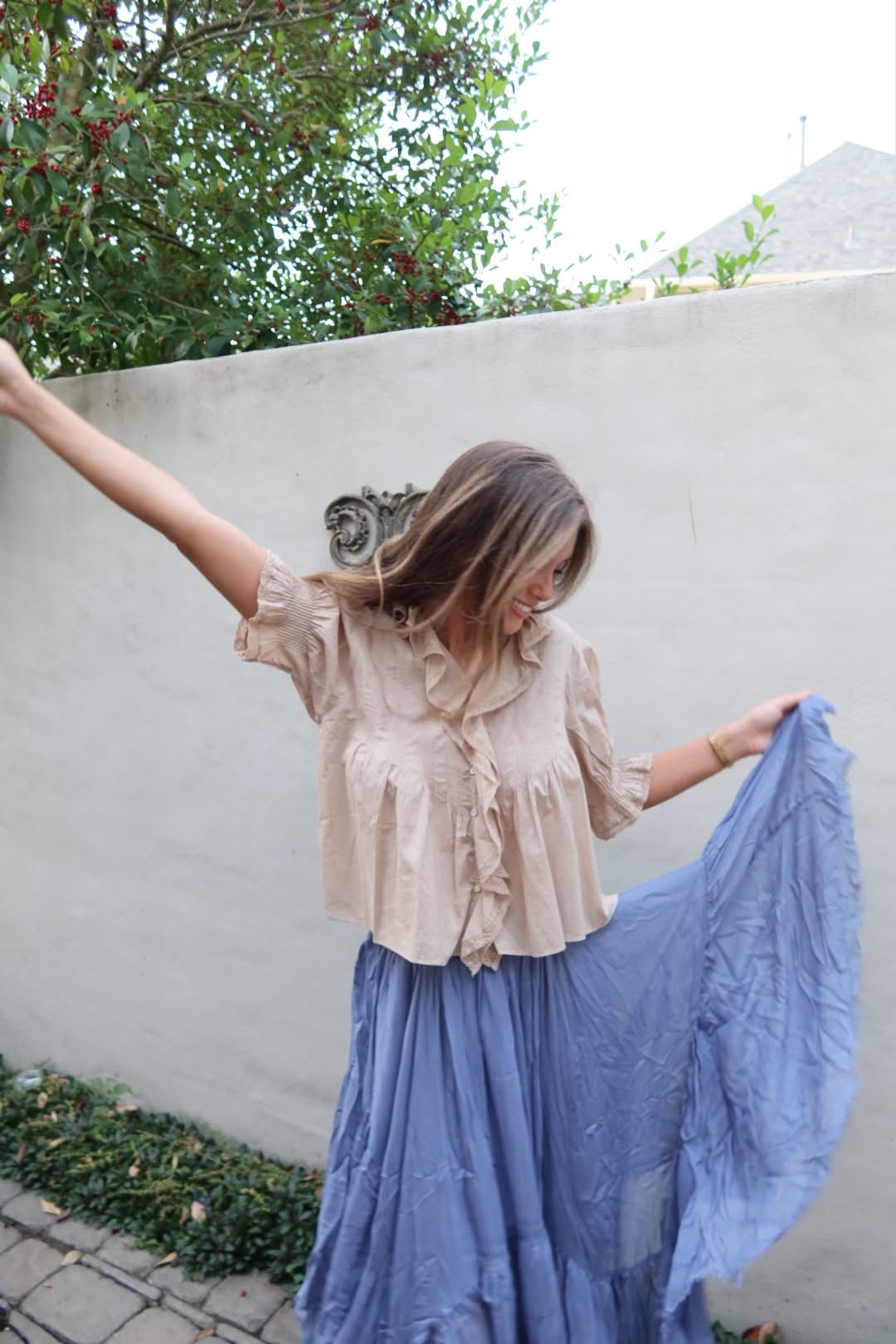 Shai Skirt in Blue by Strawberry Paris