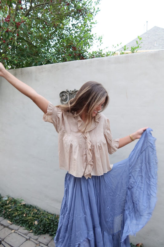 Shai Skirt in Blue by Strawberry Paris