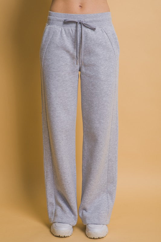 Gray Carsini Wide Leg Sweatpants