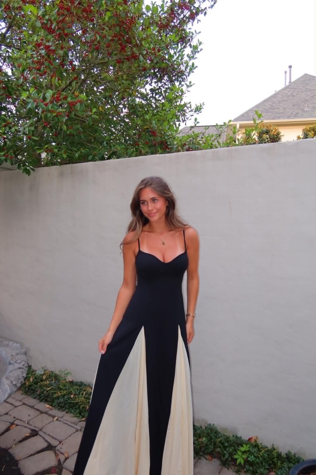 Monaco Dress In Black and Cream by Strawberry Paris