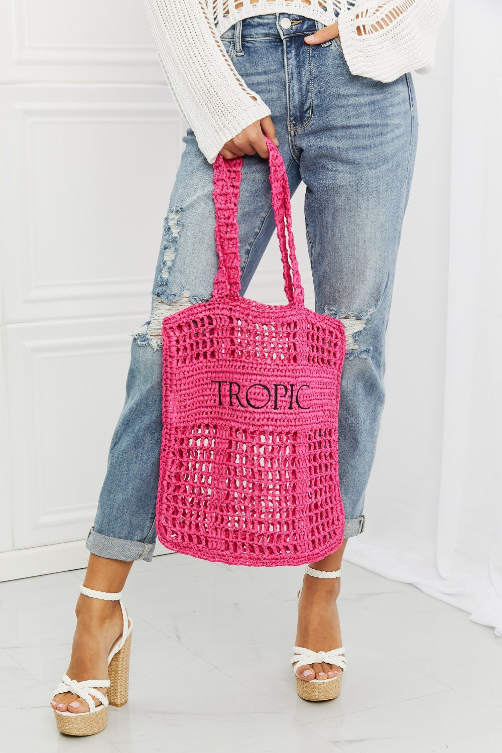 Tropic Babe Straw Tote