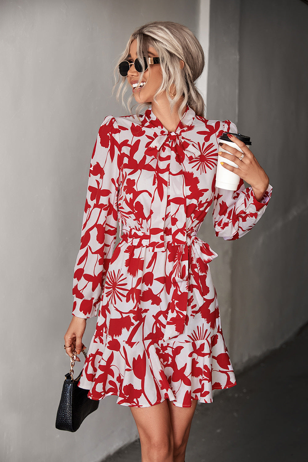 Shea Rock Bouquet Puff Sleeve Dress