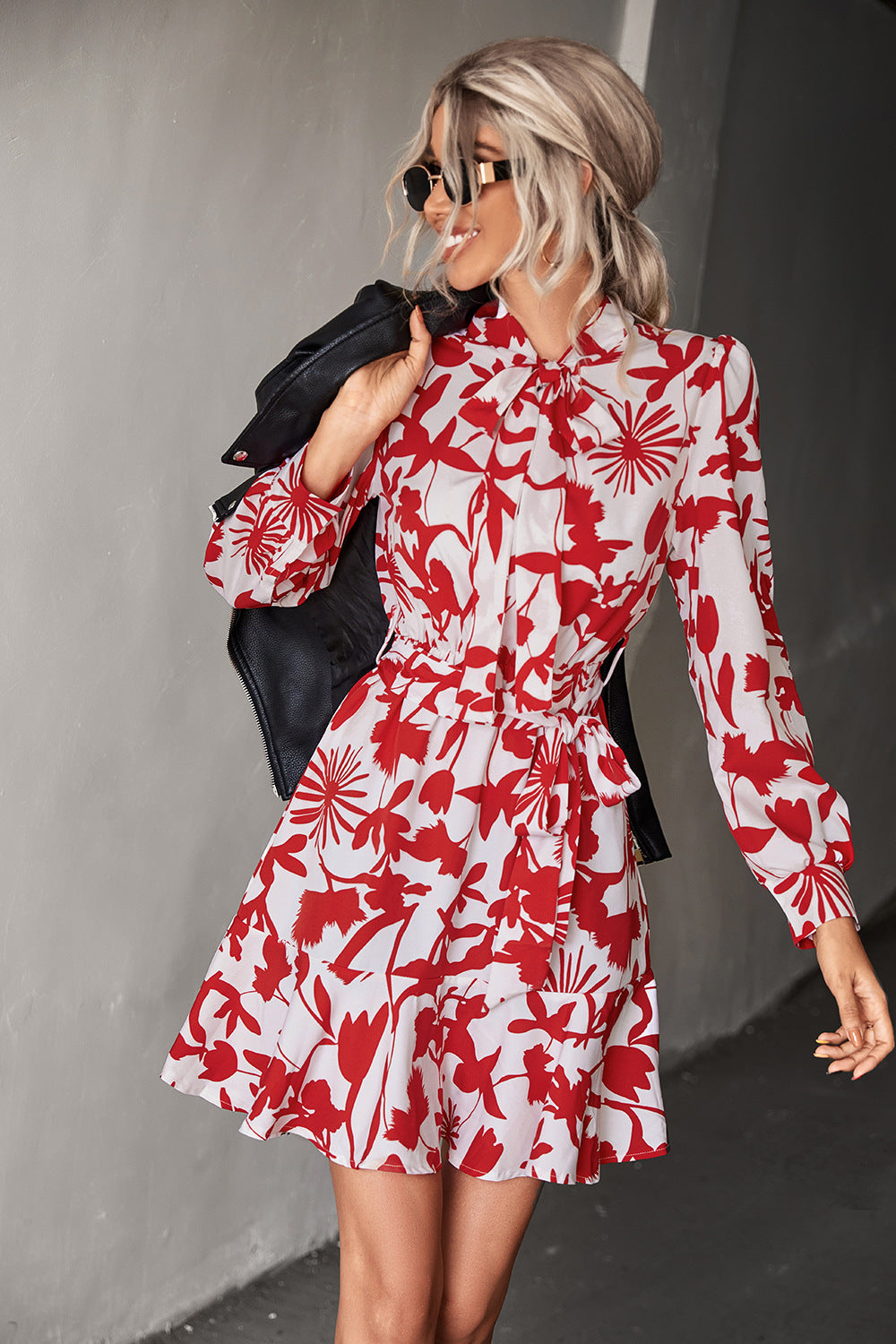 Shea Rock Bouquet Puff Sleeve Dress