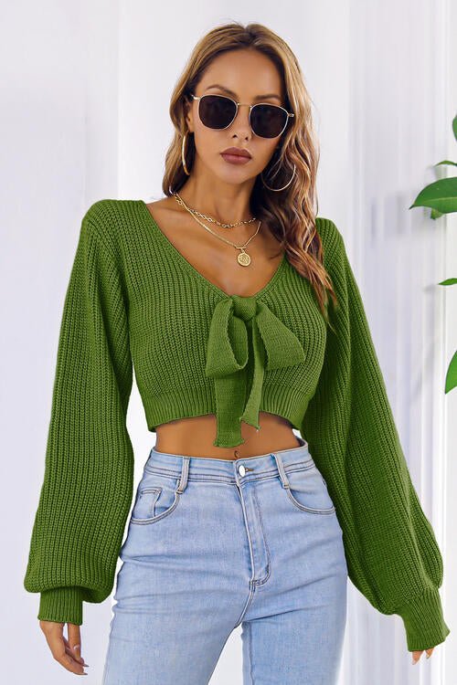 Alice Bow Cropped Sweater - Shop Shea Rock