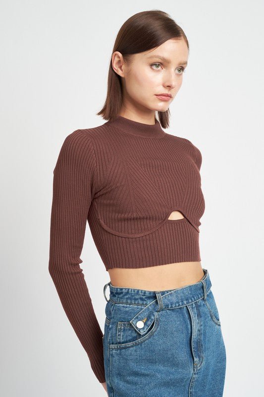 Arryn Mock Cut Out Top - Shop Shea Rock