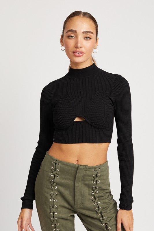 Arryn Mock Cut Out Top - Shop Shea Rock