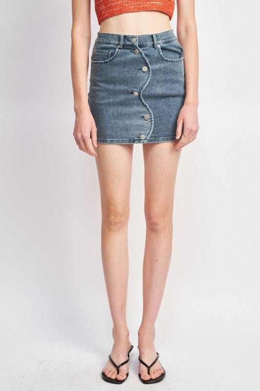 Bexlie Scalloped Denim Skirt - Shop Shea Rock