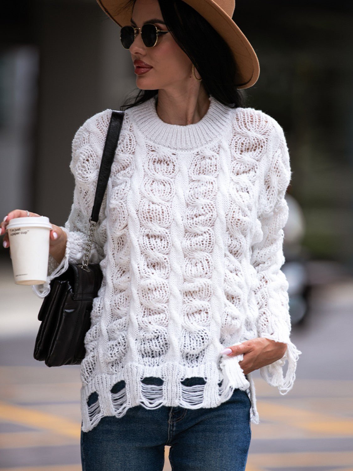 Diana Distressed Sweater - Shop Shea Rock