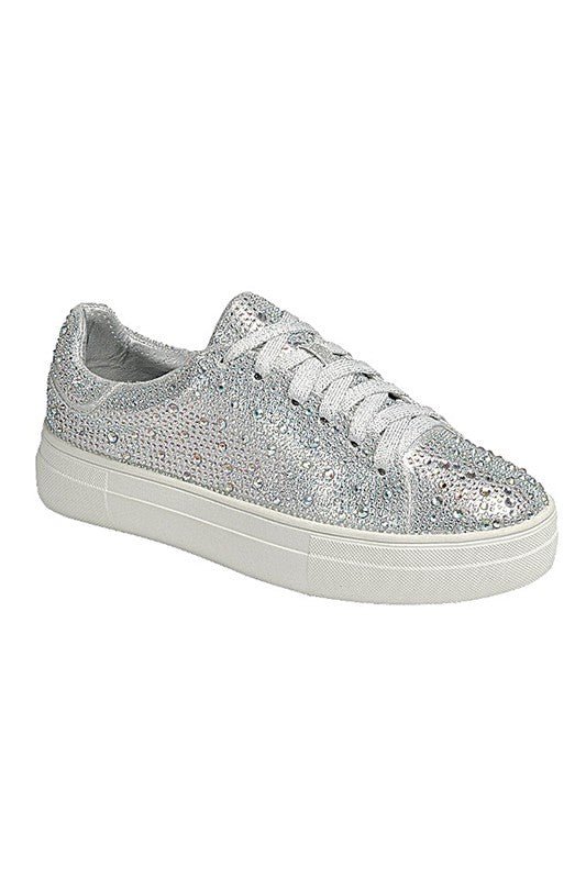 Silver bling tennis orders shoes