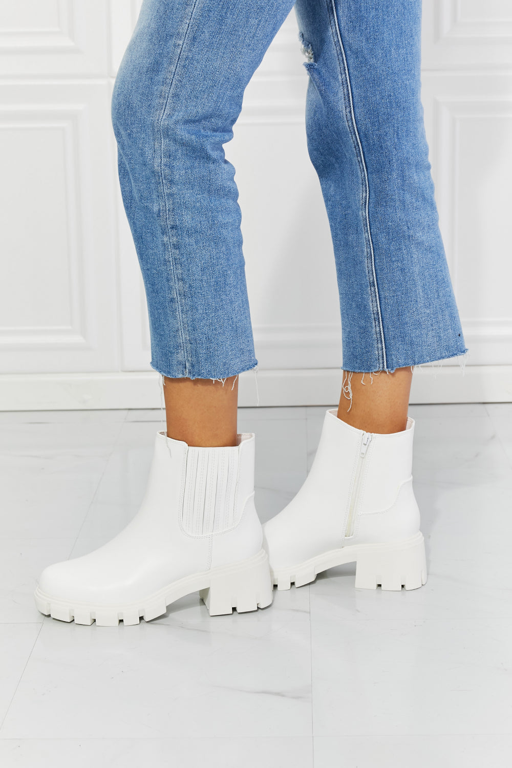 White Out Lug Boots