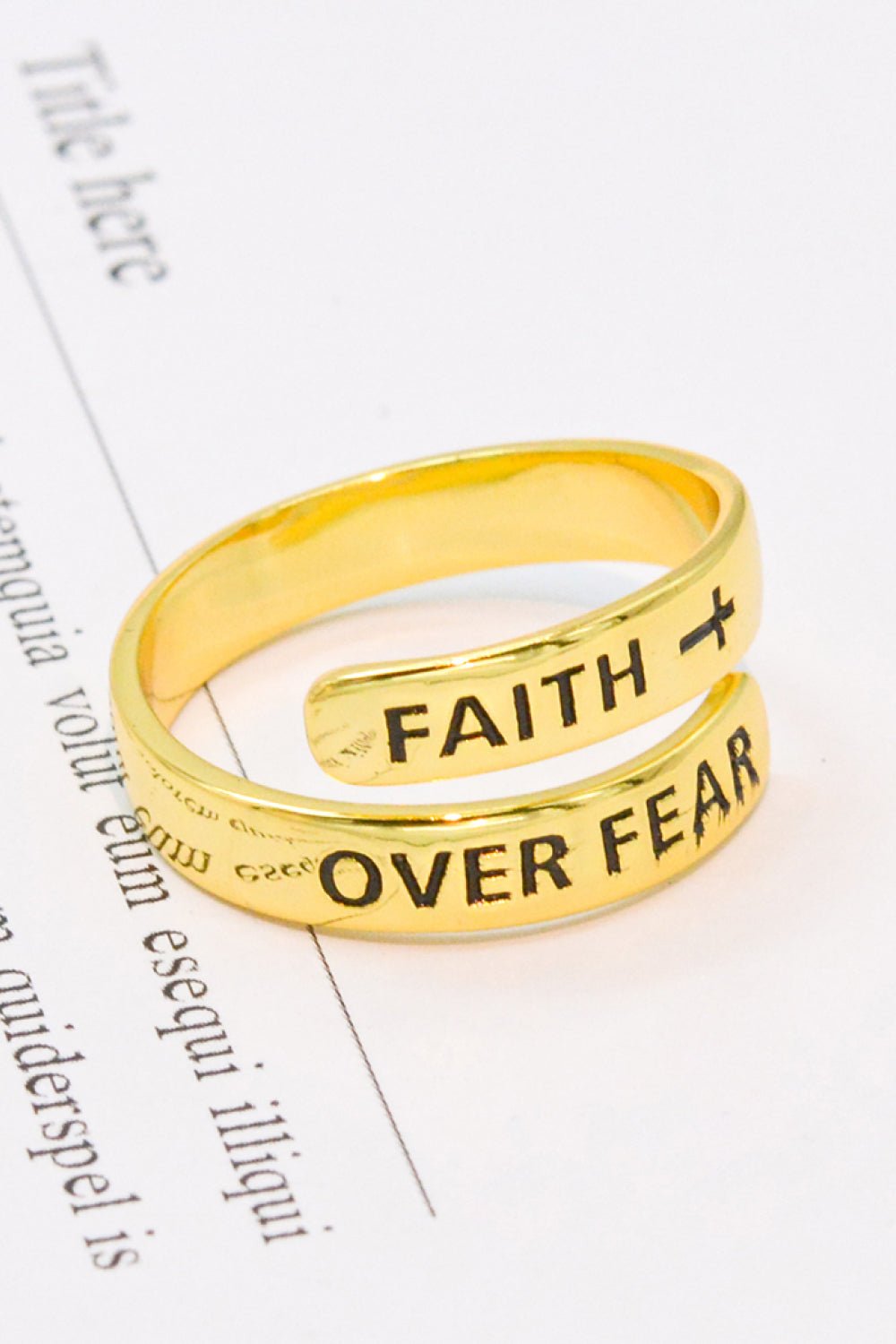 Faith Over Fear Bypass Ring - Shop Shea Rock