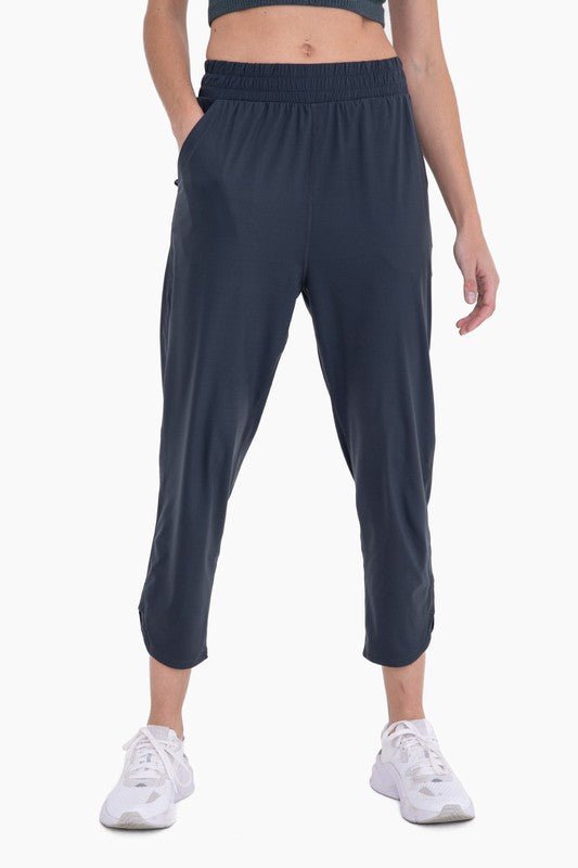 Marryn Athleisure Joggers with Curved Notch Hem