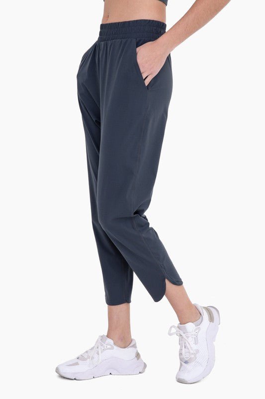 Marryn Athleisure Joggers with Curved Notch Hem