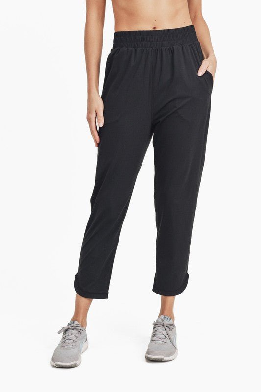 Marryn Athleisure Joggers with Curved Notch Hem
