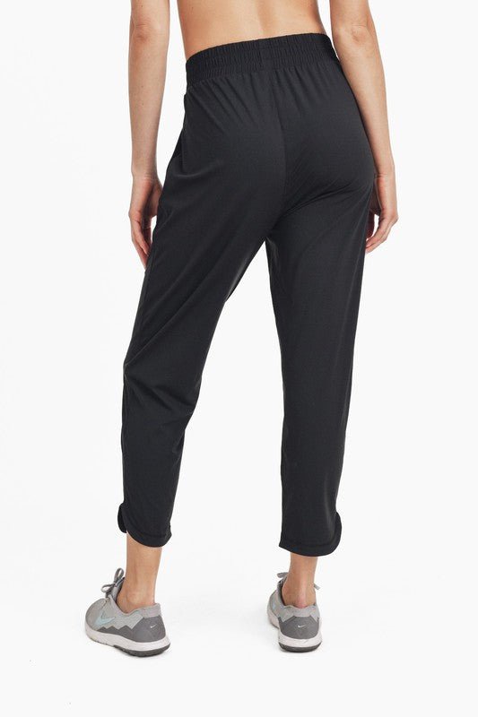 Marryn Athleisure Joggers with Curved Notch Hem